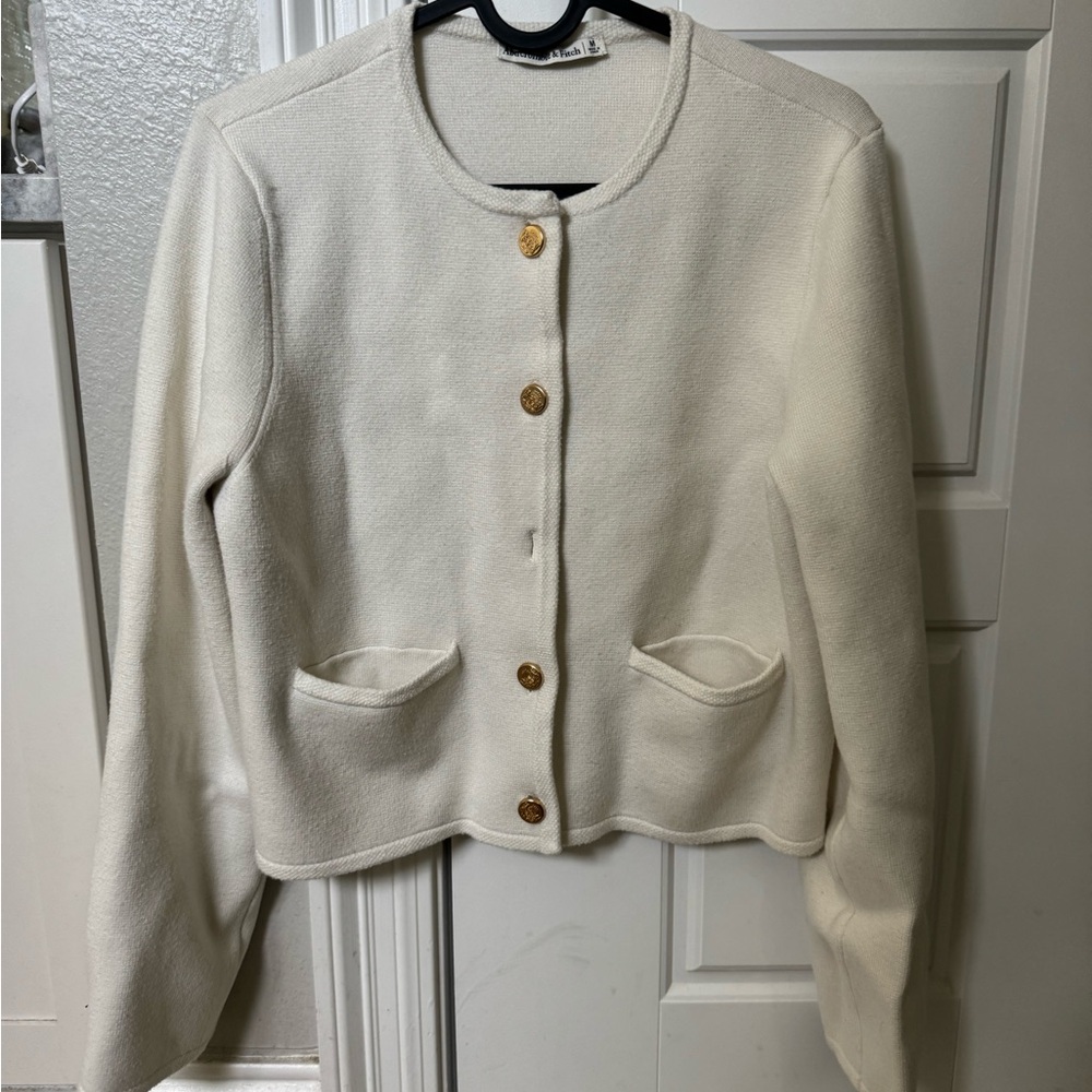 Abercrombie & Fitch Cream Knit Sweater